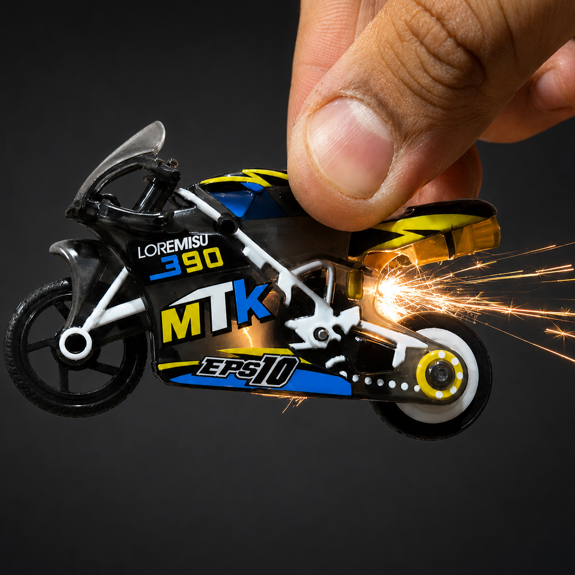 Bike keychain with spark