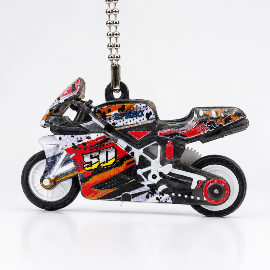 Bike keychain with spark